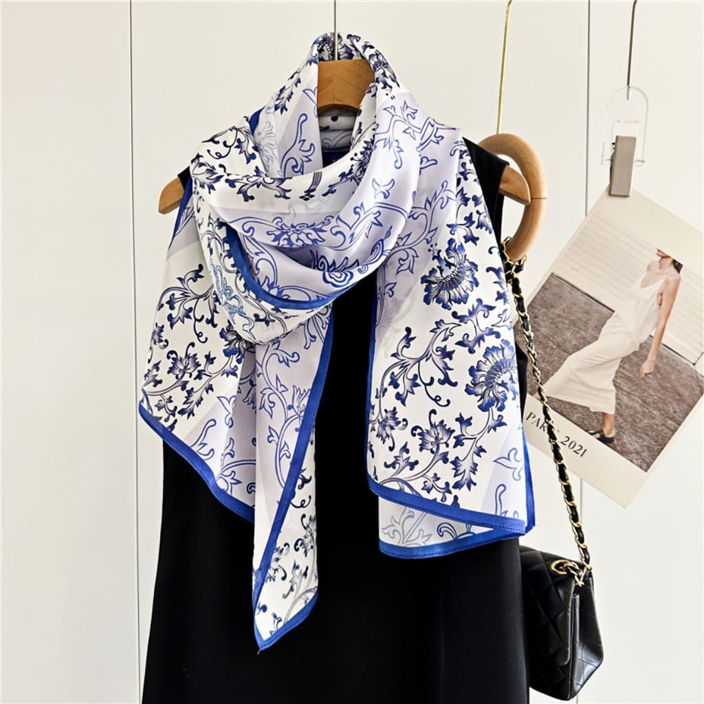 MaraSilk Pure Mulberry Silk Scarf - Oblong Crepe Satin MS609