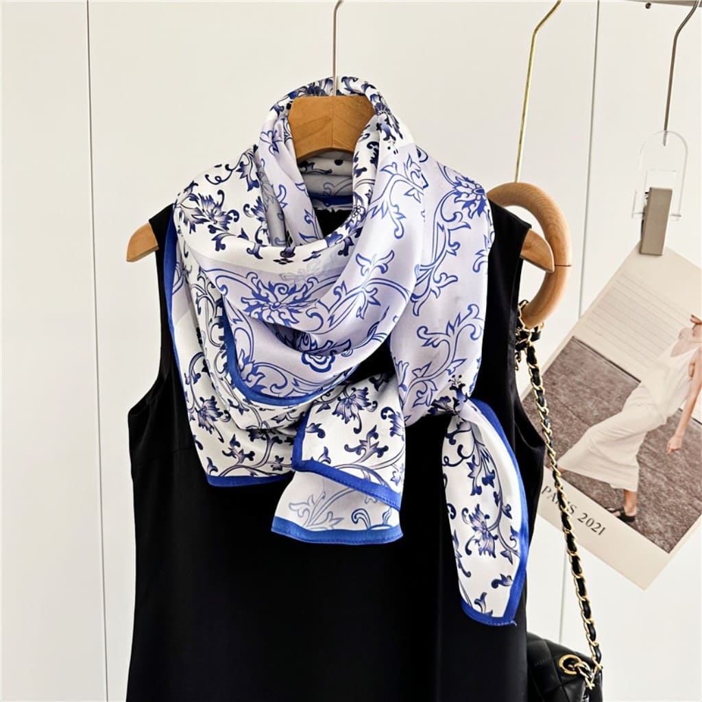 MaraSilk Pure Mulberry Silk Scarf - Oblong Crepe Satin MS609