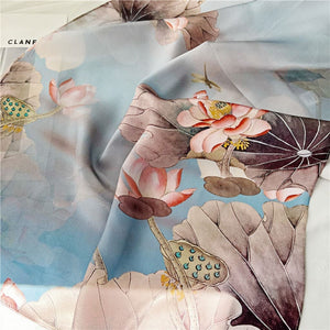 MaraSilk Pure Mulberry Silk Scarf - Oblong Crepe Satin MS610