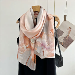 MaraSilk Pure Mulberry Silk Scarf - Oblong Crepe Satin MS611