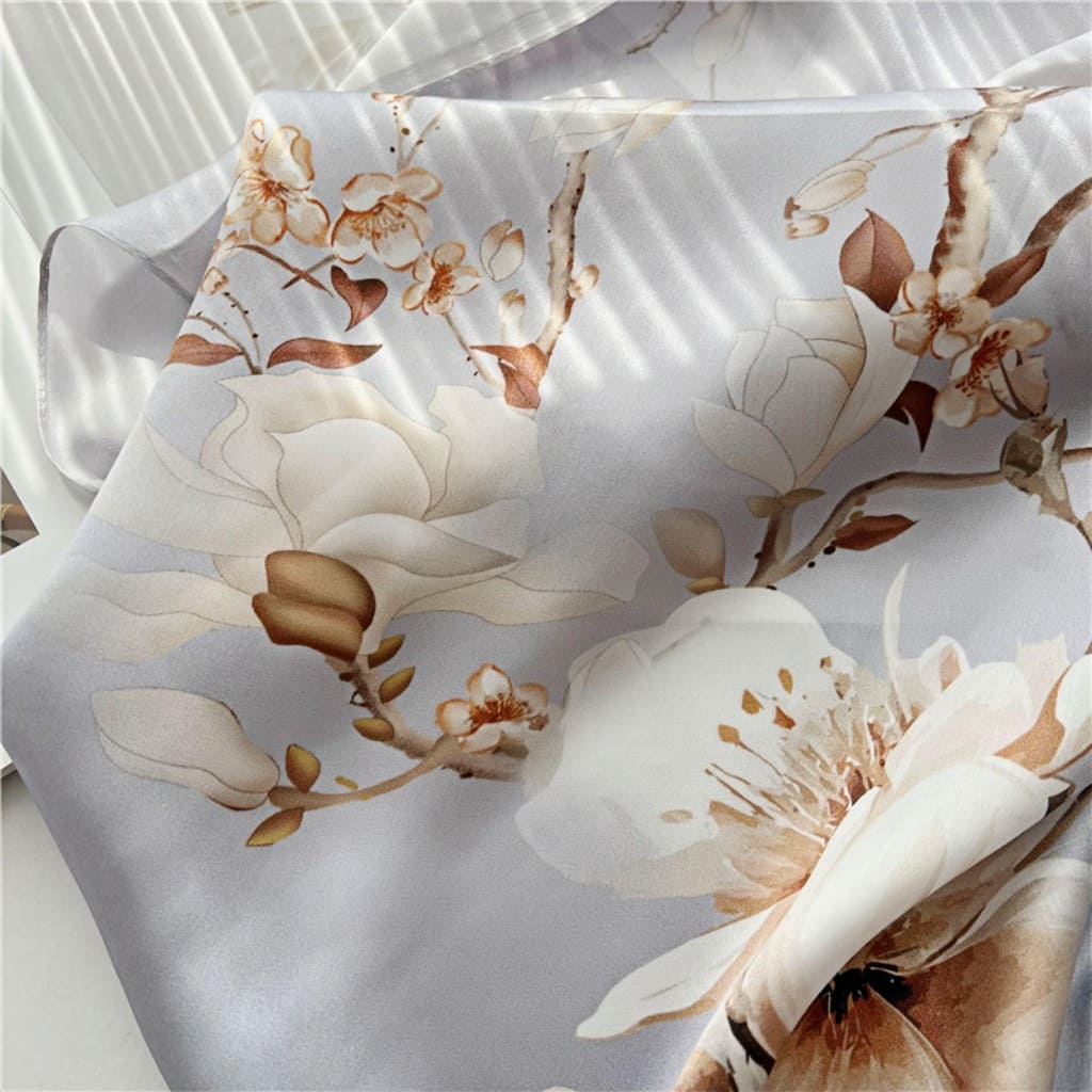 MaraSilk Pure Mulberry Silk Scarf - Oblong Crepe Satin MS611