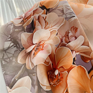 MaraSilk Pure Mulberry Silk Scarf - Oblong Crepe Satin MS611