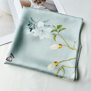 MaraSilk Pure Mulberry Silk Scarf - Oblong Crepe Satin MS612