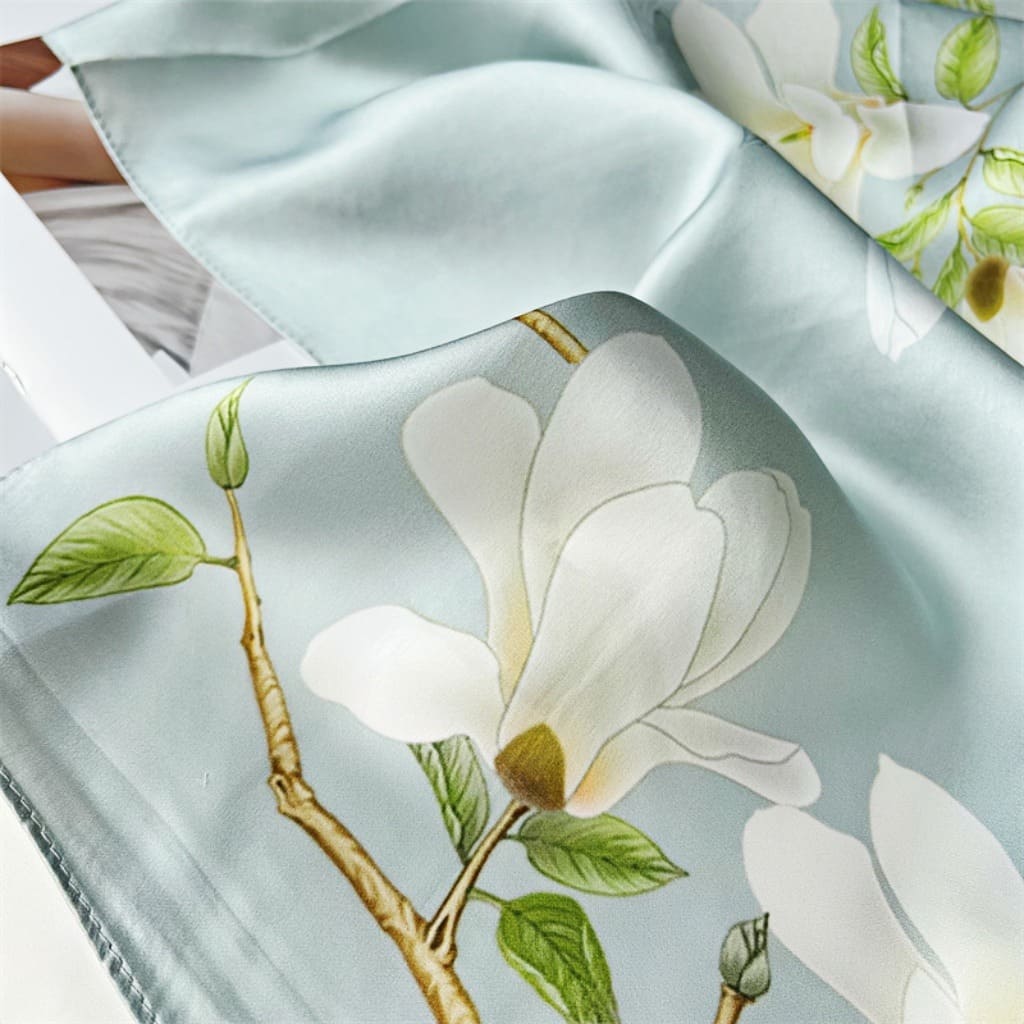 MaraSilk Pure Mulberry Silk Scarf - Oblong Crepe Satin MS612