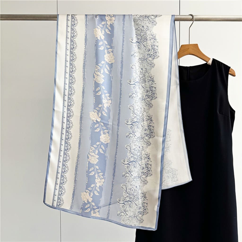 MaraSilk Pure Mulberry Silk Scarf - Oblong Crepe Satin MS613 66" x 21" MS61301