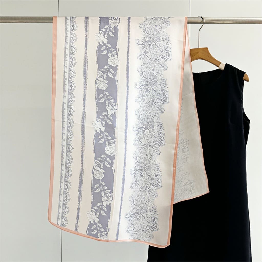 MaraSilk Pure Mulberry Silk Scarf - Oblong Crepe Satin MS613 66" x 21" MS61303