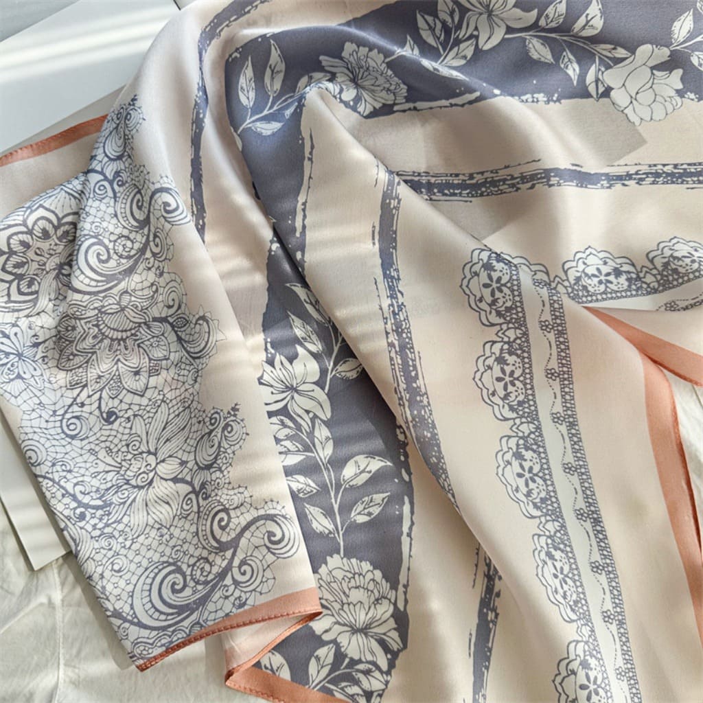 MaraSilk Pure Mulberry Silk Scarf - Oblong Crepe Satin MS613