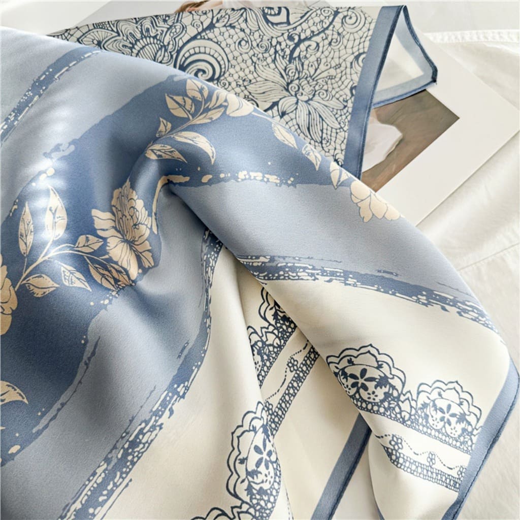 MaraSilk Pure Mulberry Silk Scarf - Oblong Crepe Satin MS613