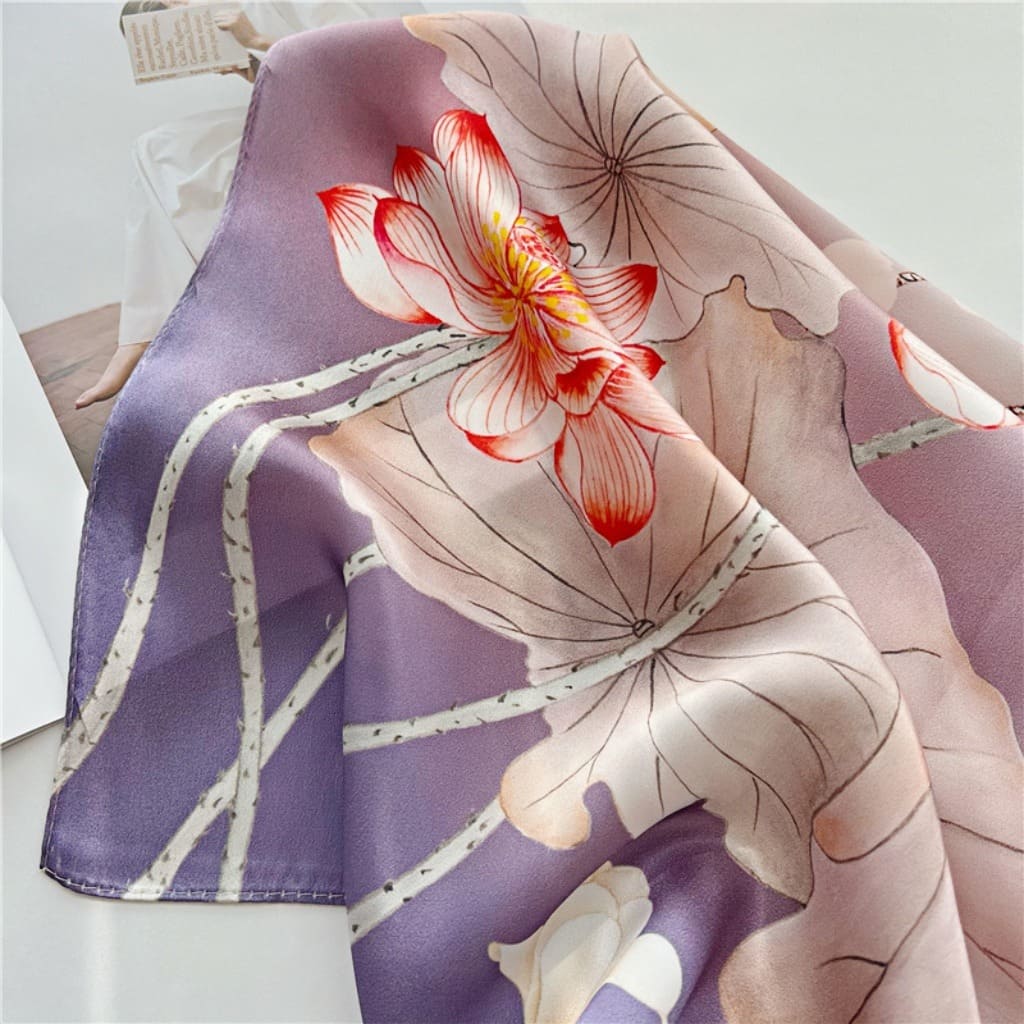 MaraSilk Pure Mulberry Silk Scarf - Oblong Crepe Satin MS614
