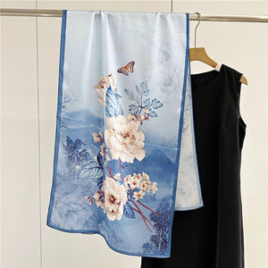 MaraSilk Pure Mulberry Silk Scarf - Oblong Crepe Satin MS614 66" x 21" MS61401