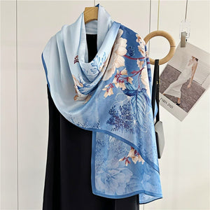 MaraSilk Pure Mulberry Silk Scarf - Oblong Crepe Satin MS614