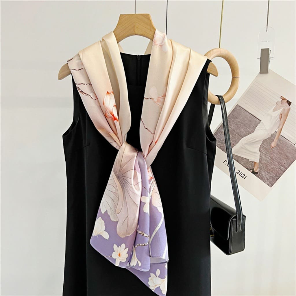 MaraSilk Pure Mulberry Silk Scarf - Oblong Crepe Satin MS614