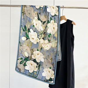 MaraSilk Pure Mulberry Silk Scarf - Oblong Crepe Satin MS615