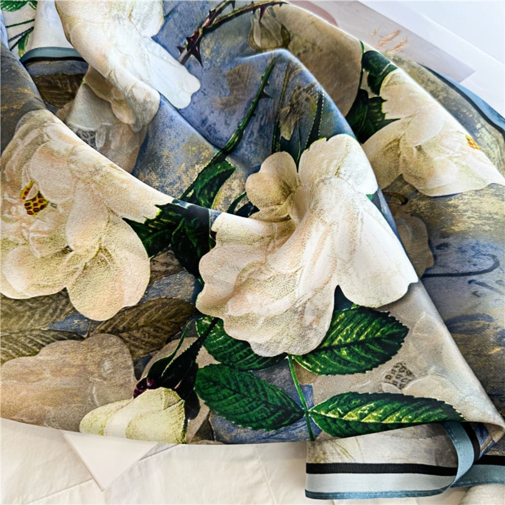 MaraSilk Pure Mulberry Silk Scarf - Oblong Crepe Satin MS615