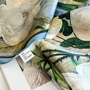 MaraSilk Pure Mulberry Silk Scarf - Oblong Crepe Satin MS615