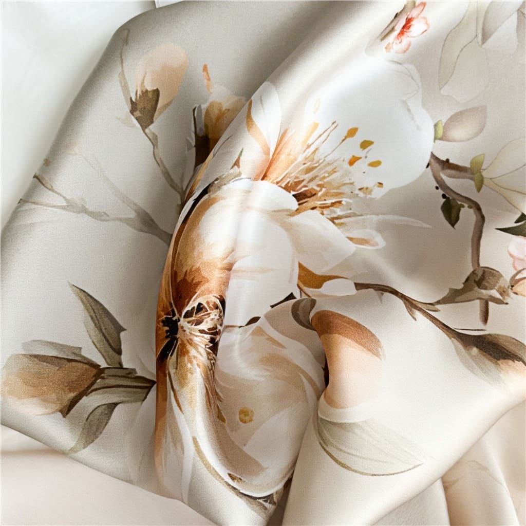 MaraSilk Pure Mulberry Silk Scarf - Oblong Crepe Satin MS616