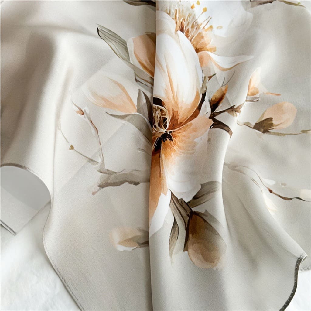 MaraSilk Pure Mulberry Silk Scarf - Oblong Crepe Satin MS616