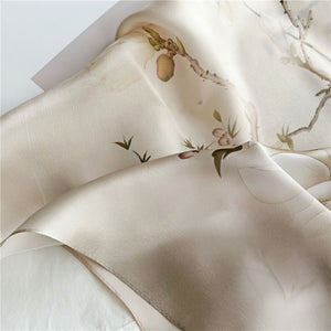 MaraSilk Pure Mulberry Silk Scarf - Oblong Crepe Satin MS616