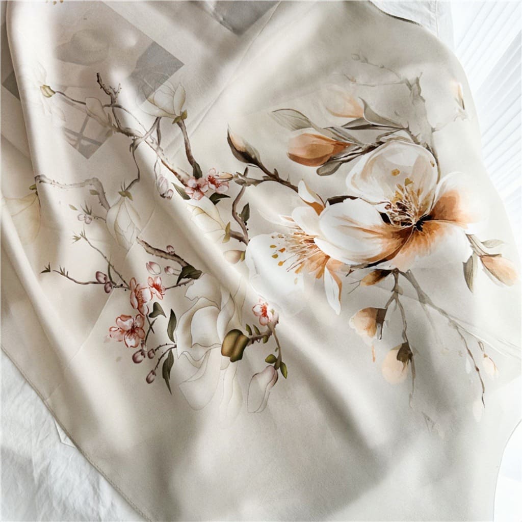 MaraSilk Pure Mulberry Silk Scarf - Oblong Crepe Satin MS616