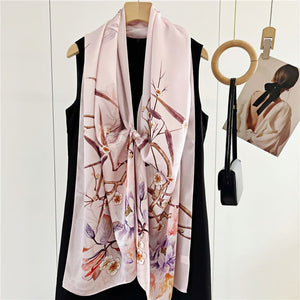 MaraSilk Pure Mulberry Silk Scarf - Oblong Crepe Satin MS617