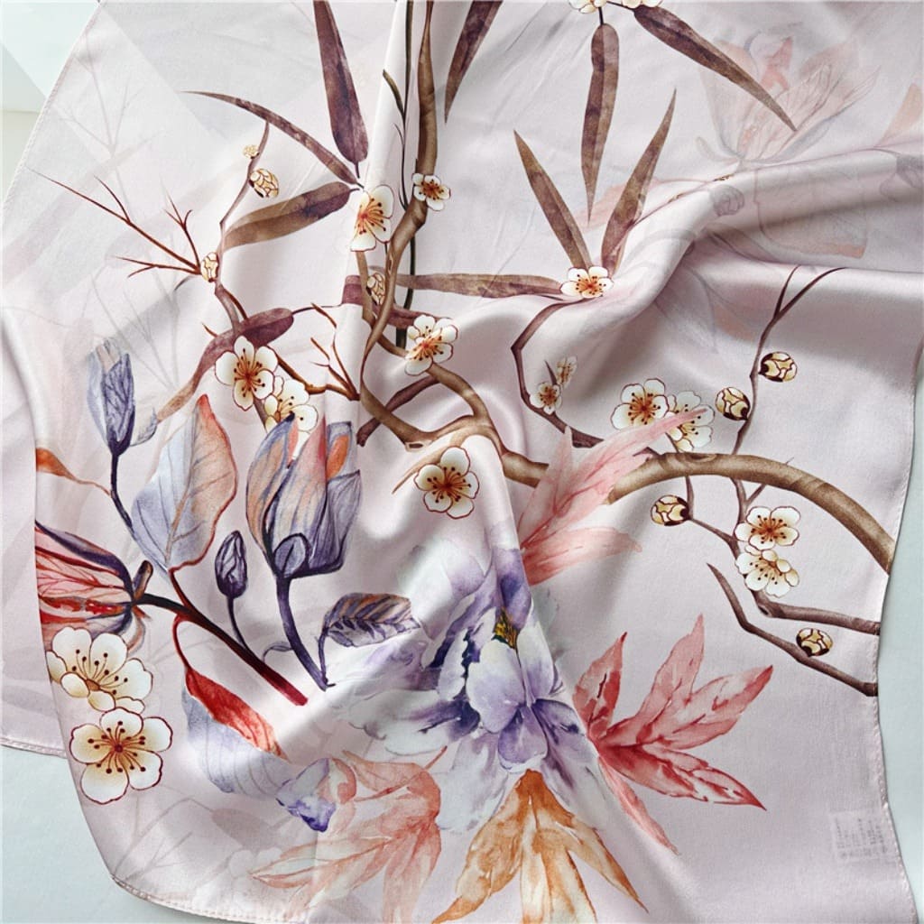 MaraSilk Pure Mulberry Silk Scarf - Oblong Crepe Satin MS617