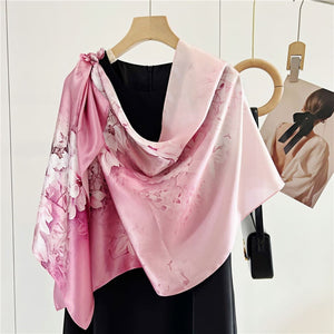 MaraSilk Pure Mulberry Silk Scarf - Oblong Crepe Satin MS617
