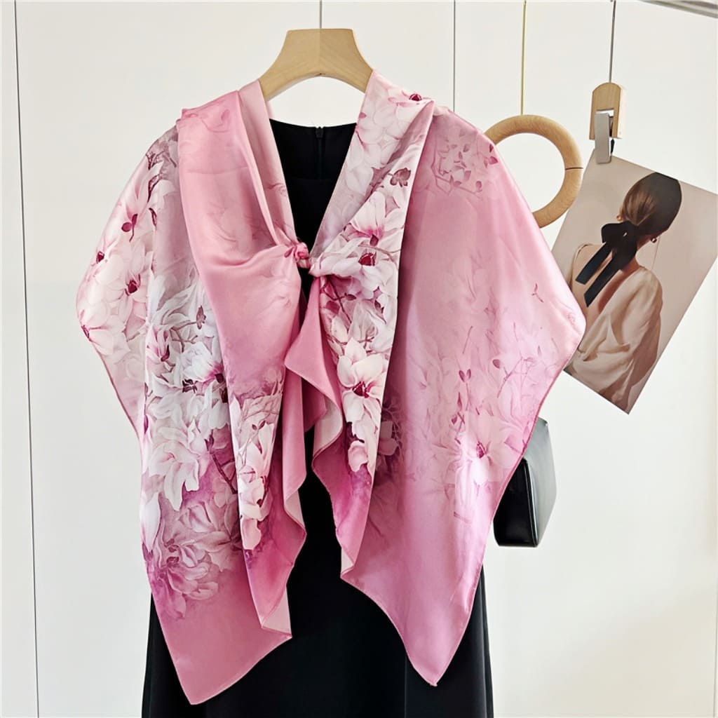 MaraSilk Pure Mulberry Silk Scarf - Oblong Crepe Satin MS617