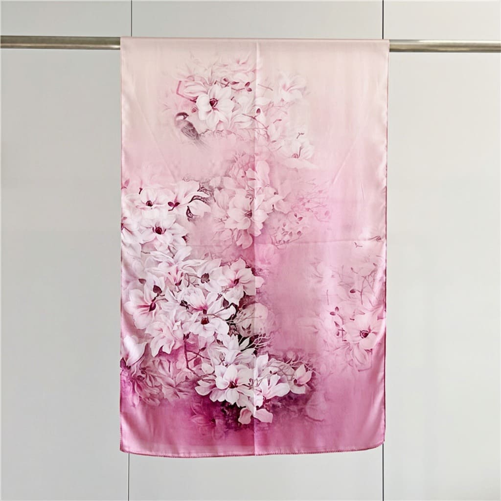 MaraSilk Pure Mulberry Silk Scarf - Oblong Crepe Satin MS617 66" x 21" MA61705