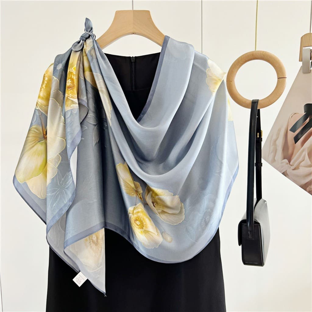 MaraSilk Pure Mulberry Silk Scarf - Oblong Crepe Satin MS617