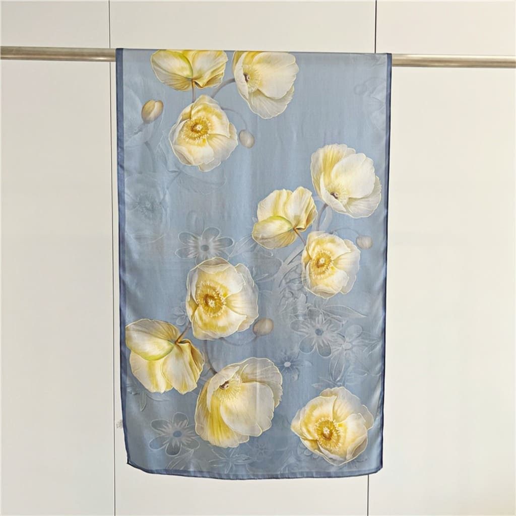 MaraSilk Pure Mulberry Silk Scarf - Oblong Crepe Satin MS617 66" x 21" MA61702