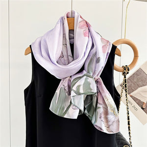 MaraSilk Pure Mulberry Silk Scarf - Oblong Crepe Satin MS618
