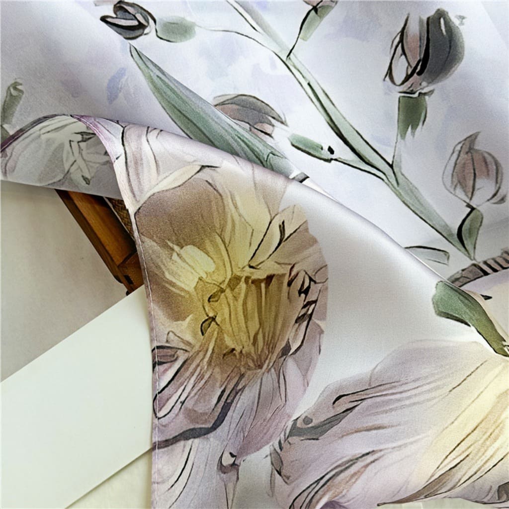 MaraSilk Pure Mulberry Silk Scarf - Oblong Crepe Satin MS618