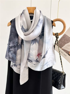 MaraSilk Pure Mulberry Silk Scarf - Oblong Crepe Satin MS618