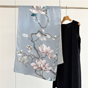 MaraSilk Pure Mulberry Silk Scarf - Oblong Crepe Satin MS618 66" x 21" MS61805