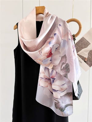 MaraSilk Pure Mulberry Silk Scarf - Oblong Crepe Satin MS618