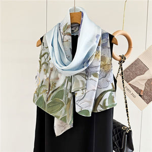 MaraSilk Pure Mulberry Silk Scarf - Oblong Crepe Satin MS618