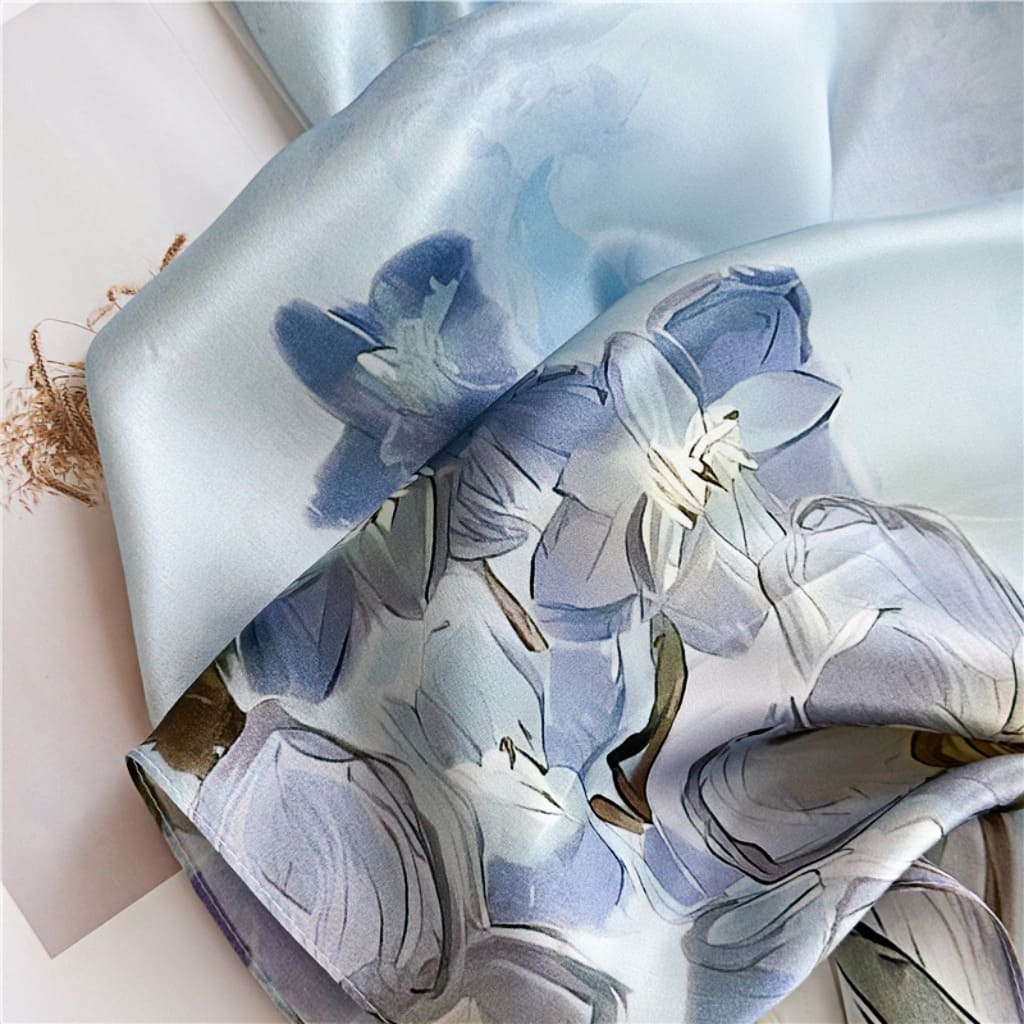MaraSilk Pure Mulberry Silk Scarf - Oblong Crepe Satin MS618