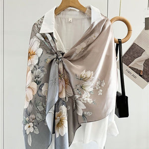 MaraSilk Pure Mulberry Silk Scarf - Oblong Crepe Satin MS619