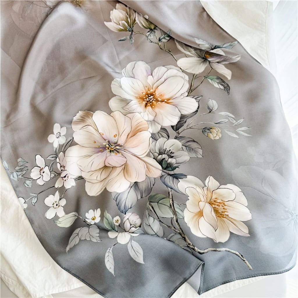 MaraSilk Pure Mulberry Silk Scarf - Oblong Crepe Satin MS619