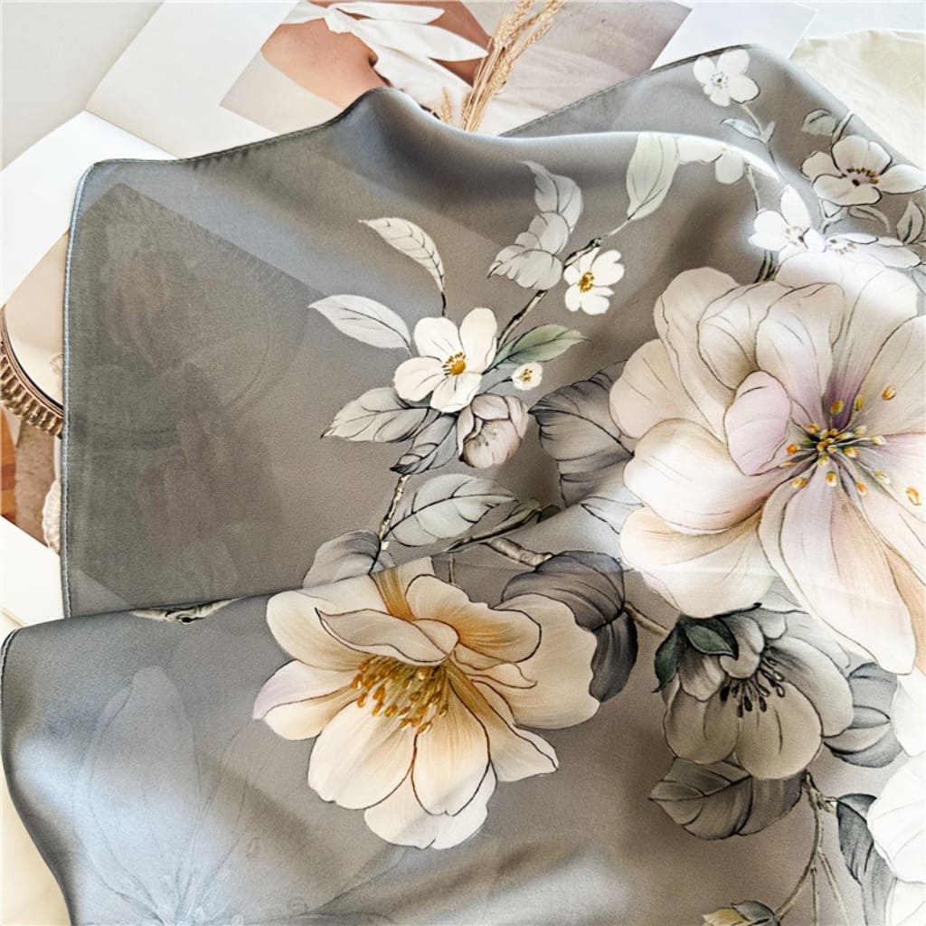 MaraSilk Pure Mulberry Silk Scarf - Oblong Crepe Satin MS619