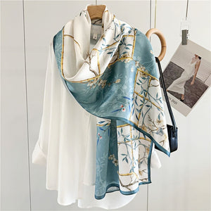 MaraSilk Pure Mulberry Silk Scarf - Oblong Crepe Satin MS620