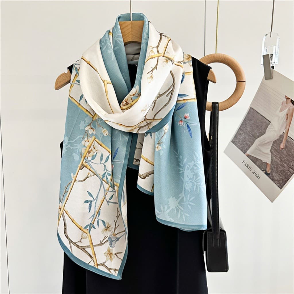 MaraSilk Pure Mulberry Silk Scarf - Oblong Crepe Satin MS620 66" x 21" MS62001