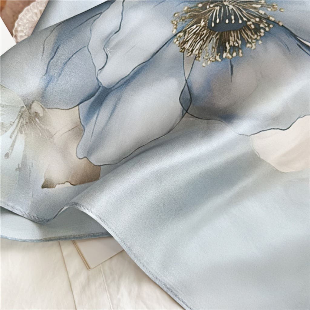 MaraSilk Pure Mulberry Silk Scarf - Oblong Crepe Satin MS621