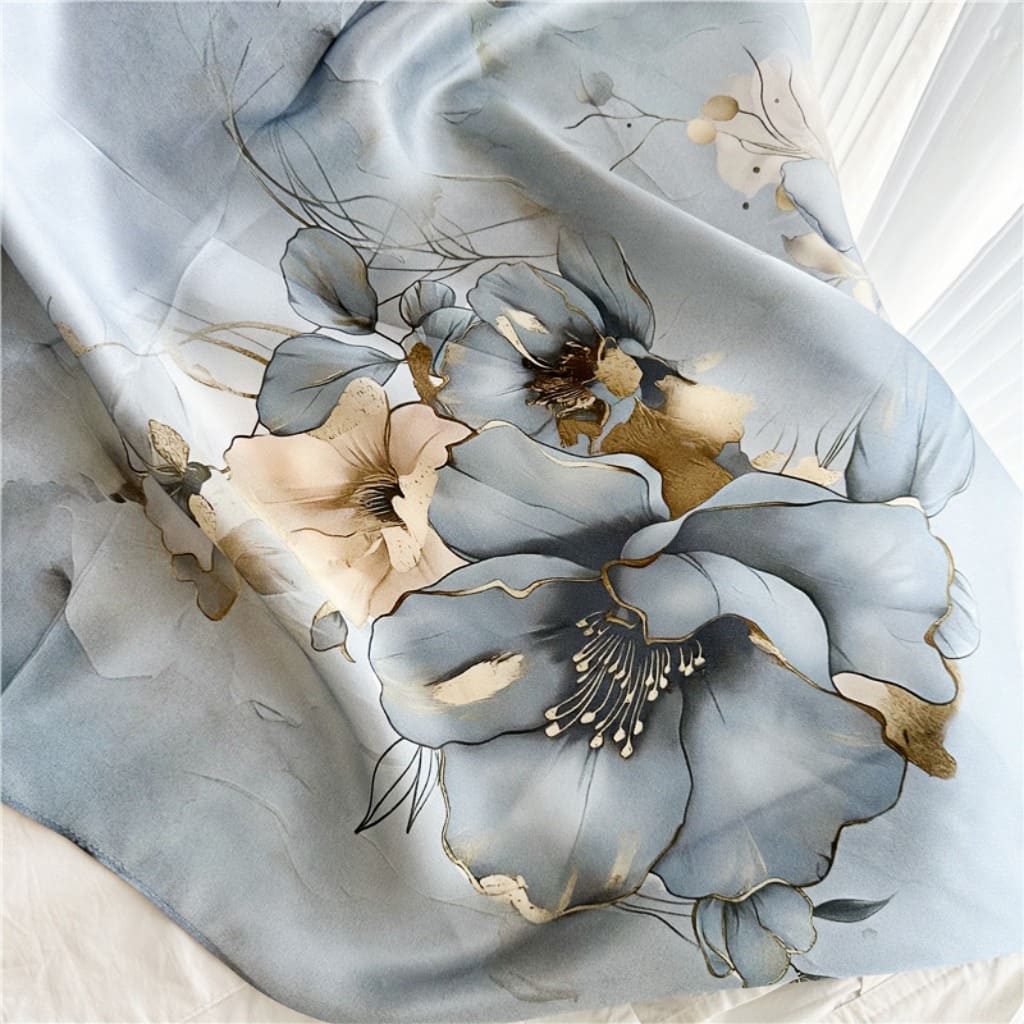 MaraSilk Pure Mulberry Silk Scarf - Oblong Crepe Satin MS621