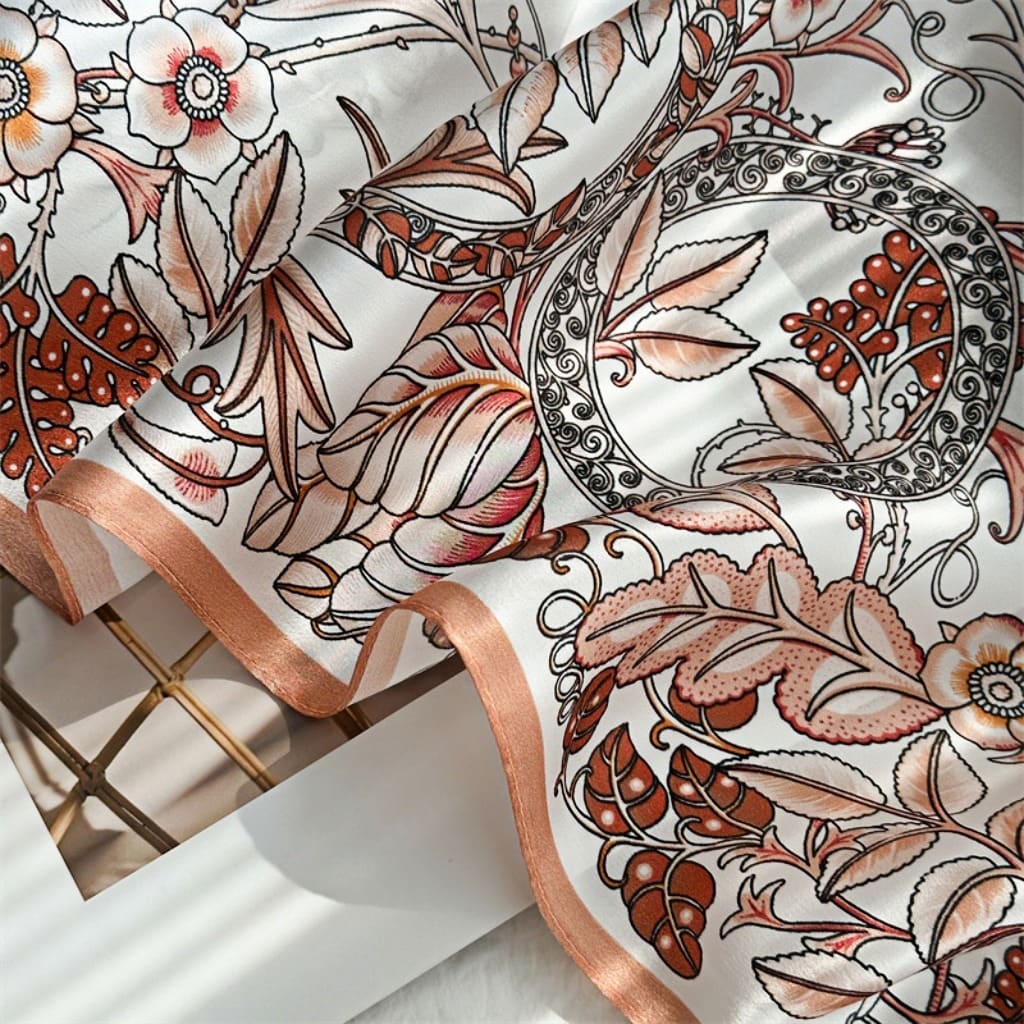 MaraSilk Pure Mulberry Silk Scarf - Oblong Crepe Satin MS622