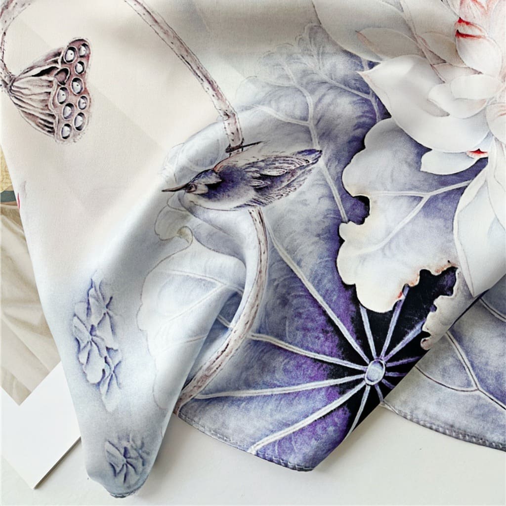 MaraSilk Pure Mulberry Silk Scarf - Oblong Crepe Satin MS623