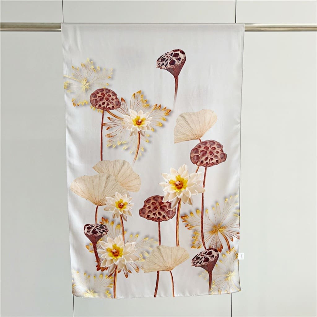 MaraSilk Pure Mulberry Silk Scarf - Oblong Crepe Satin MS623 66" x 21" MS62306