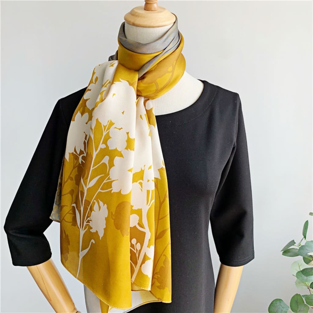 MaraSilk Pure Mulberry Silk Scarf - Oblong Crepe Satin MS624