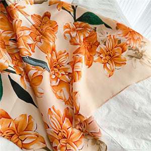 MaraSilk Pure Mulberry Silk Scarf - Oblong Crepe Satin MS625