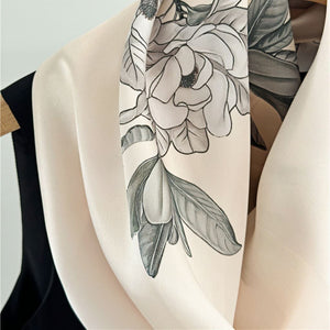 MaraSilk Pure Mulberry Silk Scarf - Oblong Crepe Satin MS626